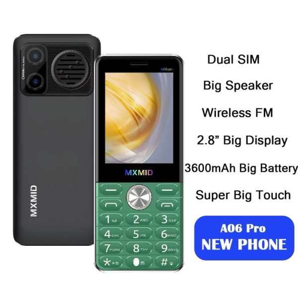 Telefon mobilni, za starije osobe, Dual SIM 2G A06 Pro MXMID - Slika 2